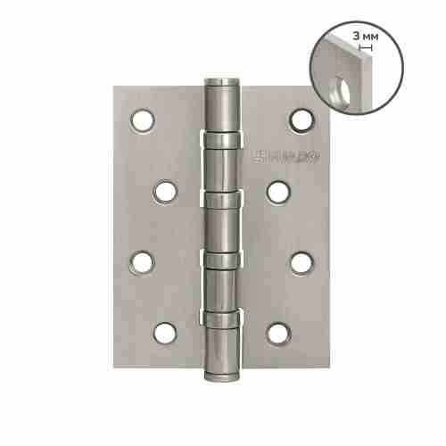 Комплект 8 шт. - Петля Fuaro (Фуаро) универсальная HEAVY IN4400U SN (матовый никель) 100х75х3 мм